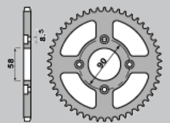 JT ZĘBATKA TYLNA 4462 36 HONDA C125 SUPER CUB '18-21' (446236JT) (ŁAŃC 420)