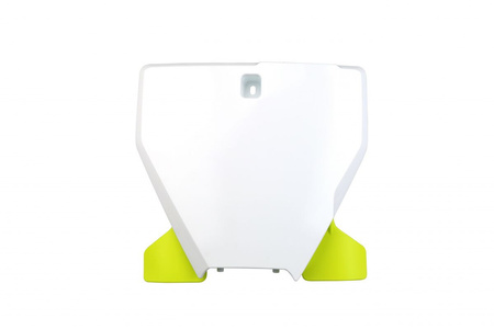 UFO TABLICA NA NUMER STARTOWY Z POSZERZENIEM HUSQVARNA TC 125/250, FC 250/350/450 '19-21, KOLOR BIAŁY