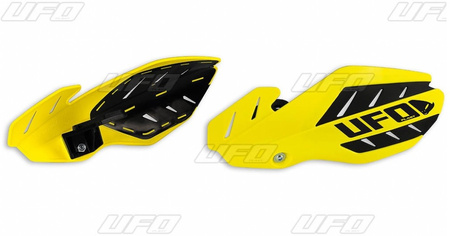 UFO OSŁONY RĄK (HANDBARY) FLAME SUZUKI RMZ 250/450 '12-'17 KOLOR ŻÓŁTY/CZARNY (Z MOCOWANIAMI) - PROMOCJA