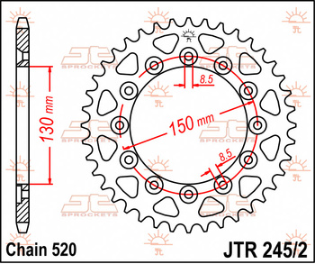 JT ZĘBATKA TYLNA 245 41 HONDA XL 600 LM '85-'88 (24541JT) (ŁAŃC. 520)