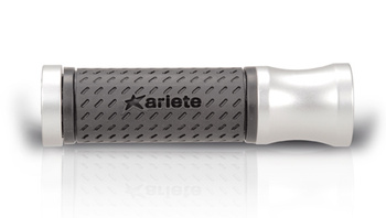 ARIETE MANETKI ROAD ALU-RUB SYSTEM LOCK-ON (125 MM) Z OTWOREM KOLOR SREBRNY