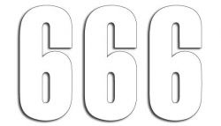 BLACKBIRD NUMERY STARTOWE 13CM X 7CM PROSTE, KOLOR BIAŁY NR6 (3SZT.)