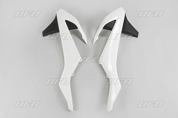 UFO OSŁONY CHŁODNICY KTM SX/SXF '16-'18 (Z WYJĄTKIEM SX 250 '16), EXC/EXCF TPI '17-'19, KOLOR OEM (BIAŁY/CZARNY)