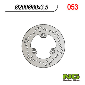 NG TARCZA HAMULCOWA PRZÓD KAWASAKI QUAD KLF 220/300/400, KVF 300/400 (200X80X3,5)