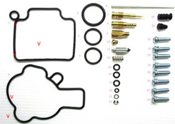 BEARING WORX ZESTAW NAPRAWCZY GAŹNIKA HONDA TRX 450R '04-'05 (26-1364)