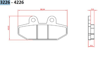BRENTA KLOCKI HAMULCOWE KH710 HARLEY-DAVIDSON 1750/1870 '18-20, TYŁ (FT 3226)