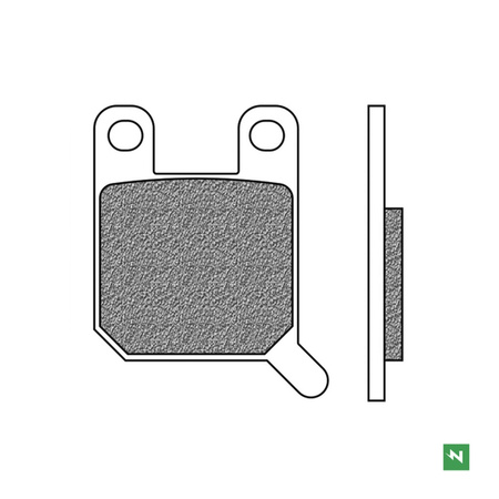 NEWFREN KLOCKI HAMULCOWE TYŁ KH108 APRILIA RS4 125 '11-'16, KTM SX 60/65 '98-'00, SUZUKI AY 50 KATANA '97-'06, YAMAHA TZR 50 '03-'12 WYPRZEDAŻ
