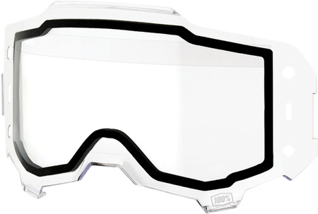 100 PROCENT ARMEGA FORECAST ROLL-OFF REPLACEMENT LENS - DUAL PANE CLEAR - SZYBKA PODWÓJNA DO GOGLI ARMEGA FORECAST ROLL-OFF KOLOR PRZEŹROCZYSTY STARY KOD: 51222-901-06