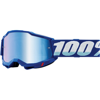 100 PROCENT GOGLE MODEL ACCURI 2 BLUE - MIRROR BLUE LENS - KOLOR NIEBIESKI/BIAŁY SZYBKA NIEBIESKIE LUSTRO STARY KOD: 50221-250-02