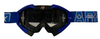 ARIETE GOGLE RIDING CROWS BASIC KOLOR CZARNY/GRANATOWY, SZYBKA ANTI FOG, ANTI SCRATCH, UV, ROLL-OFF READY, GĄBKA 2 WARSTWOWA