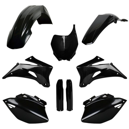 POLISPORT KOMPLET PLASTIKÓW (FULL KIT) YAMAHA YZ 250F '06-'07; YZ 450F '06-'07 W ZESTAWIE TABLICA PRZEDNIA (8658100004) I OSŁONY AMORTYZARORÓW (8398100002) KOLOR CZARNY