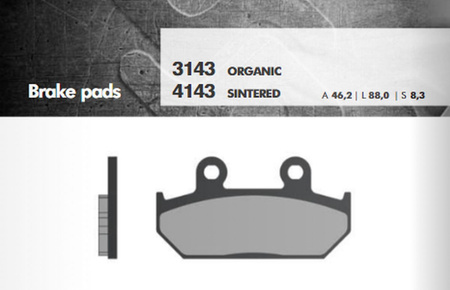 BRENTA KLOCKI HAMULCOWE KH124/2 CAGIVA/HONDA PRZÓD (FT 3143)