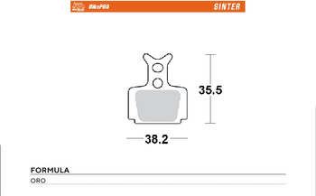 MOTO-MASTER WYPRZEDAŻ BIKE PRO KLOCKI HAMULCOWE ROWEROWE SINTER METALICZNE PASUJE DO FORMULA ORO