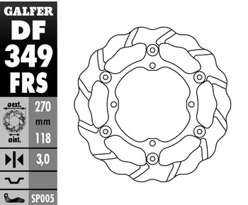 GALFER TARCZA HAMULCOWA PŁYWAJĄCA 270MM SUZUKI RMZ 250 '07- ,RMZ 450 '05-