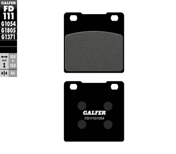 GALFER KLOCKI HAMULCOWE KH063 / KH161 PÓŁMETALICZNE
