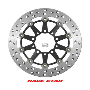 NG TARCZA HAMULCOWA PRZÓD RACE STAR PREMIUM KAWASAKI ER 6N/F '05-'17, ZX-6/ZX-6R 600 NINJA '05-'18, ZX-6R 636 '22, (298X80X5MM) (5X8,45/10,25MM) PŁYWAJĄCA (ŚRODEK ALUMINIOWY, POLEPSZONE CHŁODZENIE)