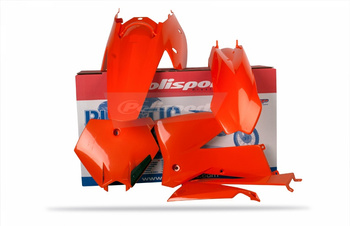 POLISPORT WYPRZEDAŻ KOMPLET PLASTIKÓW KTM SX '05-'06; XC/XC-F '06-'07 KOLOR POMARAŃCZOWY OEM