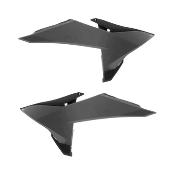 POLISPORT OSŁONY CHŁODNICY (KOMPLET) KTM SX/SXF/XC/XC-F 125/150/250/350/450 '25-'26; EXC/EXC-F/XC-W 125/150/250/350/450 '26 KOLOR SZARY (NARDO GREY)