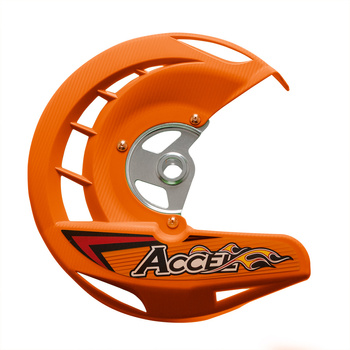 ACCEL OSŁONA TARCZY HAMULCOWEJ PRZÓD KTM SX/SXF '03-'14, EXC, EXCF '03-'15 KOLOR POMARAŃCZOWY (FDG-05OR)