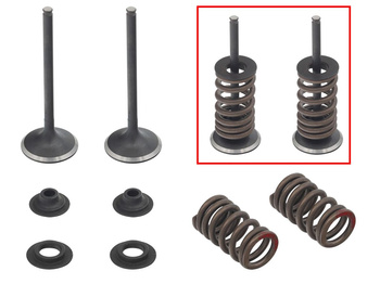 PSYCHIC 2024/03 ZAWORY WYDECHOWE (KOMPLET ZAWORÓW ZE SPRĘŻYNAMI I PODKŁADKAMI) HONDA CRF 450R '07-'08 STALOWY (MX-09501E) (30X4,98X84,3MM)