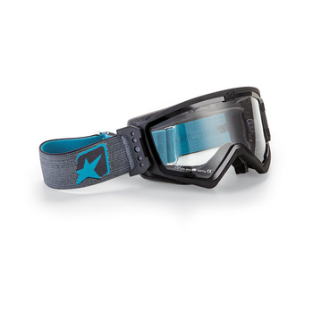 ARIETE GOGLE MUDMAX EASY KOLOR CZARNY / SZARY, SZYBKA ANTI FOG, ANTI SCRATCH, UV, GĄBKA 3 WARSTWOWA