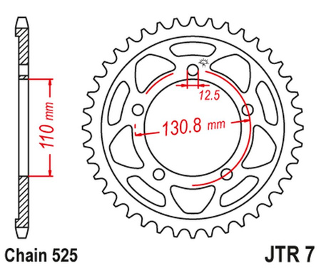 JT ZĘBATKA TYLNA 4585 45 BMW S 1000 RR '09-'11 (JTR7.45)* (ŁAŃC. 525) CZARNA