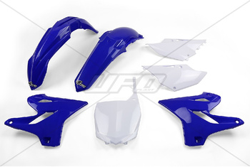 UFO KOMPLET PLASTIKÓW YAMAHA YZ 125 '15-'21, YZ 250 '15-'21 KOLOR OEM (NIEBIESKI/BIAŁY) (YA319E999)