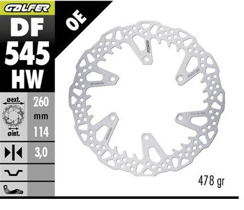 GALFER TARCZA HAMULCOWA PRZÓD DUCATI DESMO 450MX '24-'26 (260X114X3MM) SHARK ENDURO MX