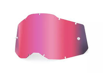 100 PROCENT RC2/AC2/ST2 REPLACEMENT LENS - PINK, SZYBA/SZYBKA DO GOGLI POJEDYŃCZA RACECRAFT 2/ ACCURI 2/ STRATA 2 KOLOR RÓŻOWY STARY KOD: 51008-229-01
