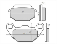 BRENTA KLOCKI HAMULCOWE KH305 (ORGANIC) KYMCO/SYM