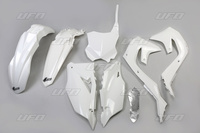UFO KOMPLET PLASTIKÓW KAWASAKI KXF 250 '21-24, KXF 450 '19-23 KOLOR BIAŁY (KA227E047)