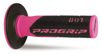 PROGRIP MANETKI PG801 OFF ROAD (22+25MM, DŁ.115MM) KOLOR RÓŻOWY FLUO/CZARNY (DWUSKŁADNIKOWE) (801-297)