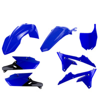 POLISPORT KOMPLET PLASTIKÓW YAMAHA YZ 250F '14-'18; YZ 450F '14-'17 KOLOR NIEBIESKI CZARNY