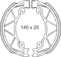 BRENTA SZCZĘKI HAMULCOWE DERBI25/50/125/150 PIAGGIO50/125/180 VESPA 50/125 (140x25mm) (FT 0300)