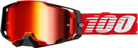 100 PROCENT GOGLE MODEL ARMEGA RED - MIRROR RED LENS - KOLOR CZERWONY/CZARNY/BIAŁY SZYBA CZERWONE LUSTRO