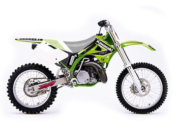 BLACKBIRD KOMPLET NAKLEJEK (OKLEIN) KAWASAKI KX 125/250 '94-'98 DREAM 4 KOLOR ZIELONY CZARNY