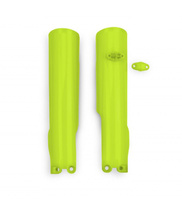 UFO OSŁONY TELESKOPÓW ( AMORTYZATORÓW ) PRZEDNICH HUSQVARNA TC 125 / 250 '23-'24, TE 150 / 250 / 300 '24, FC / TX / FX / FE 300 / 350 / 450 / 501 '24, KOLOR ŻÓŁTY FLUO