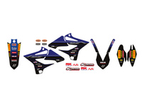 BLACKBIRD WYPRZEDAŻ KOMPLET NAKLEJEK (OKLEIN) YAMAHA YZ 125/250 '15-'21 REPLICA YAMAHA RACING '20 KOLOR CZARNY/NIEBIESKI (ZASTĘPUJE E2244R10)