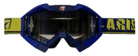 ARIETE GOGLE RIDING CROWS BASIC KOLOR GRANATOWY/NIEBIESKI/ŻÓŁTY, SZYBKA ANTI FOG, ANTI SCRATCH, UV, ROLL-OFF READY, GĄBKA 2 WARSTWOWA