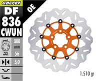 GALFER TARCZA HAMULCOWA TYŁ HARLEY-DAVIDSON (300X56X5) PŁYWAJĄCA KOLOR POMARAŃCZOWY