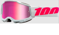 100 PROCENT GOGLE ACCURI 2 KEETZ KOLOR BIAŁY/RÓŻOWY SZYBKA RÓŻOWE LUSTRO