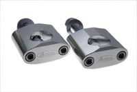 ACCEL MOCOWANIE/PODWYŻKI KIEROWNICY (28,6MM) WYS. 34MM ZE ŚRUBĄ M12 KOLOR SREBRNY (BM-02SV28)