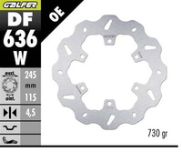 GALFER TARCZA HAMULCOWA TYŁ DUCATI 350/400/600/620/750/800/851/888/ 900/907/959 '89-; MONSTER 600/620/695/696/750/800/821/937 '94-; SCRAMBLER 800/1000 '15-(WAVE DISC) (245X115X4,5MM)