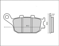 BRENTA KLOCKI HAMULCOWE KH174 (ORGANIC)