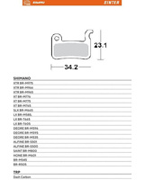MOTO-MASTER WYPRZEDAŻ BIKE PRO KLOCKI HAMULCOWE ROWEROWE SINTER METALICZNE PASUJE DO SHIMANO XTR BR-M975, BR-M966, BR-M965, XT BR-M776, BR-M775, BR-M765, SLX BR-M665, SAINT BR-M800, DEORE BR-M596, BR-M595, BR-M535