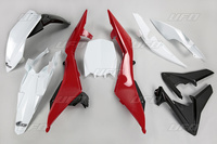 UFO KOMPLET PLASTIKÓW HUSQVARNA TC 499 4T '11-'13 KOLOR OEM (BIAŁY/CZERWONY/CZARNY) (HU612E999)