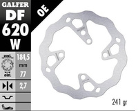 GALFER TARCZA HAMULCOWA TYŁ BETA EVO 125 '20-'23; 250 2T '20-'23; 300 2T '20-'23; 300 4T '20-'23 (WAVE FIXED) (184X77X2,7MM)