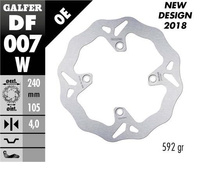 GALFER TARCZA HAMULCOWA TYŁ HONDA XL 600/650/700V TRANSALP '91-'07; CB 500 '97-'05; CB750 '92-'02; CB 900 HORNET '02-'07; BUELL '93-'10 (WAVE FIXED) (240X105,5X4MM)