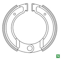 NEWFREN SZCZĘKI HAMULCOWE TYŁ HONDA CR 480R '82, KTM GS 125/175 '72-'82, MC 250 '74-'83, MX 250 '74-'81 (130X30MM)