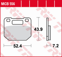 TRW ZF KLOCKI HAMULCOWE KH110 ORGANIC SUZUKI RG 80 GAMMA '85-'96, RG 125 GAMMA '85-'90 PRZÓD